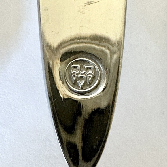 2 Pc Pfaltzgraff stainless 18/0 Laurel Frosted handle Butter Knife & Sugar Spoon - Picture 5 of 7